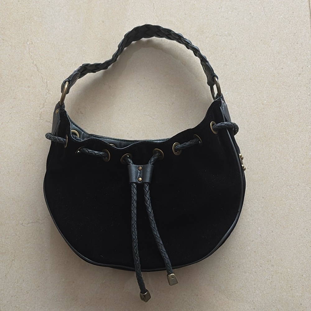 MICHAEL Michael Kors Y2K black velvet shoulder bag